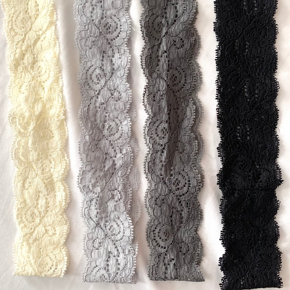 SET OF 4 LACE HEADBANDS